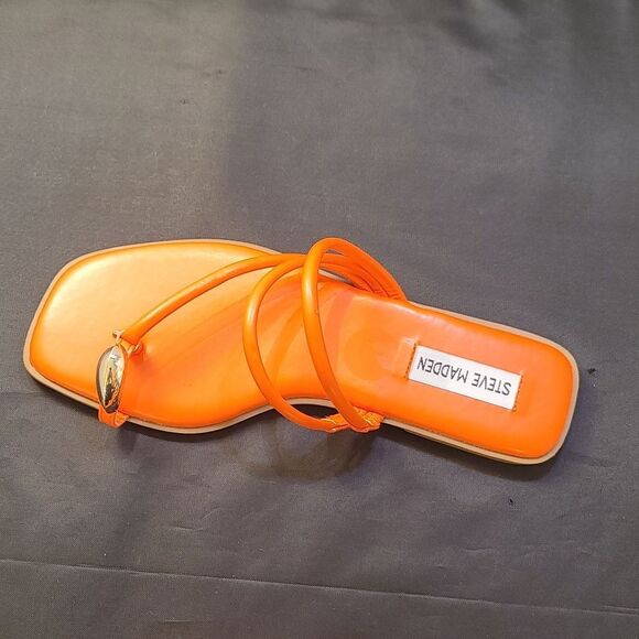 BRAND NEW STEVE MADDEN VIBANT ORANGE WOMENS SANDAL S - Picture 9 of 15
